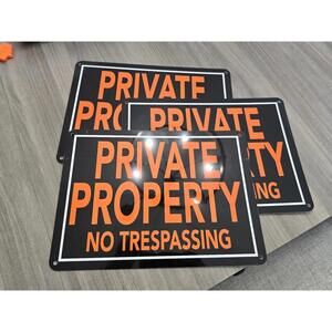 Private Property No Trespassing 3 Lot Signs